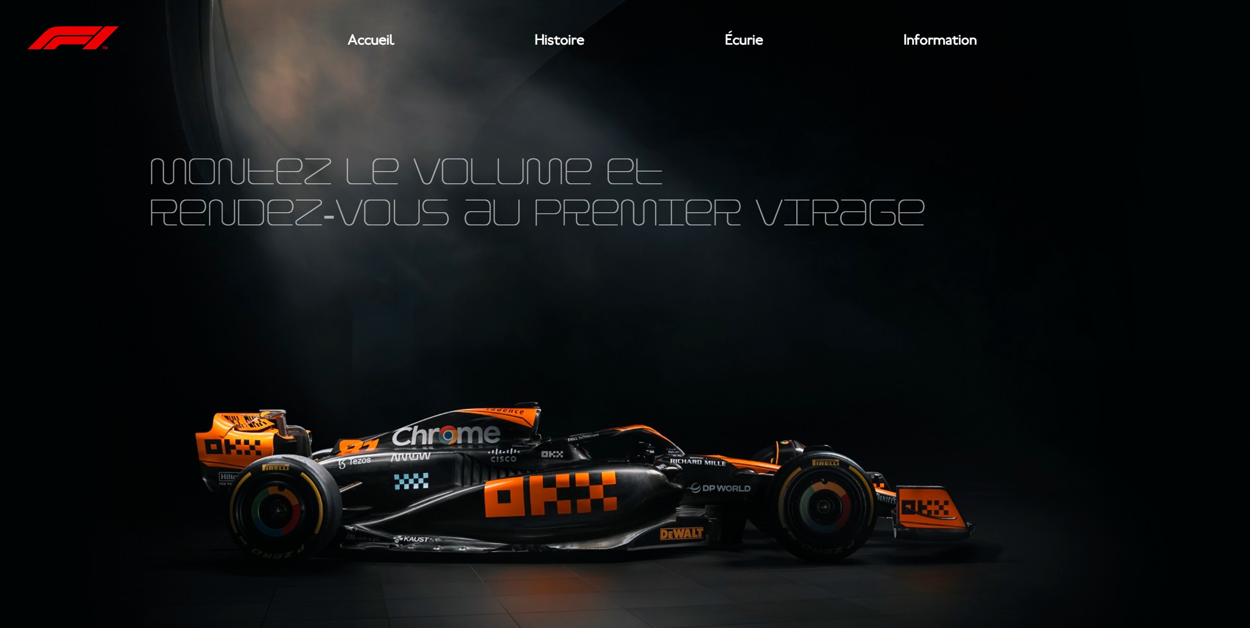 projet site web f1, infographiste